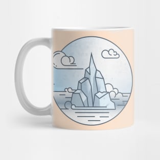 Ice mountain landscape Mug